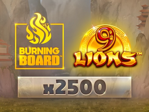 9 Lions Burning Board slot by HalfSquare